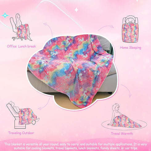 Glow in The Dark Blanket  3 4 5 6 7 8 9 10 11 12 Year Old Gift